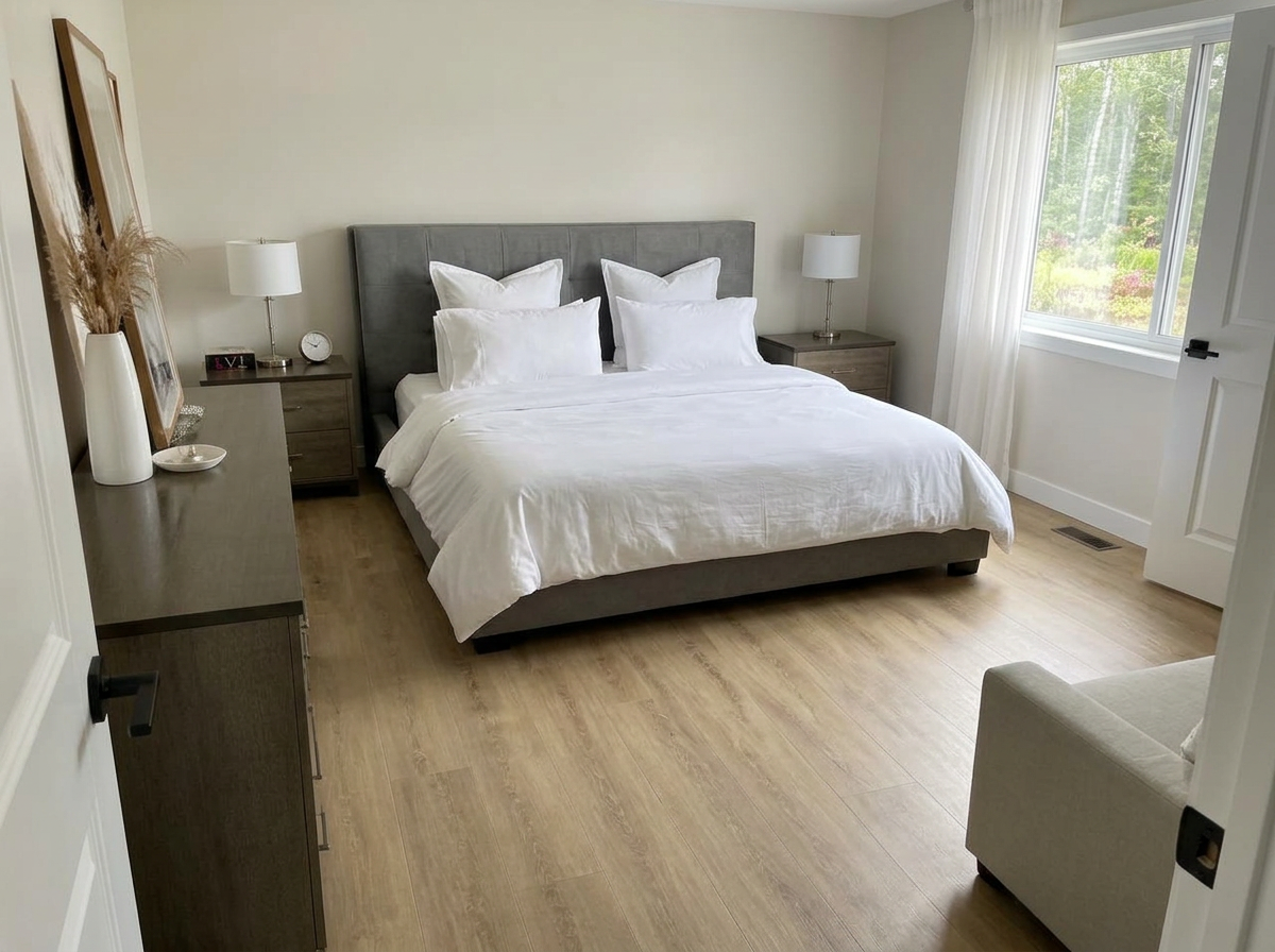 Illustrative example of a clean bedroom reset
