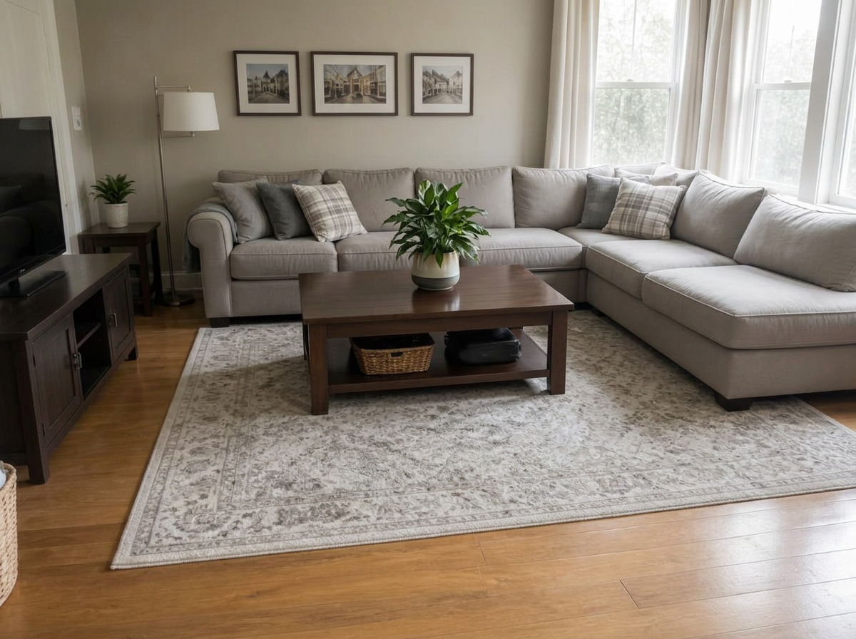 Illustrative example of a clean living room refresh